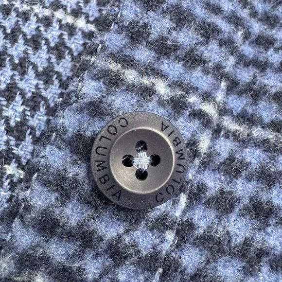 Columbia Women’s Blue/Black/White Plaid Button Lined Jacket with Pockets Size L - Picture 6 of 7